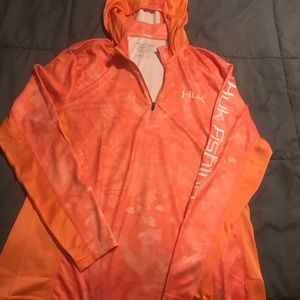 Hooded HUK fishing shirt size XL